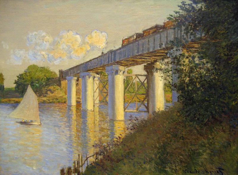 Claude Monet The Railway Bridge at Argenteuil oil painting picture